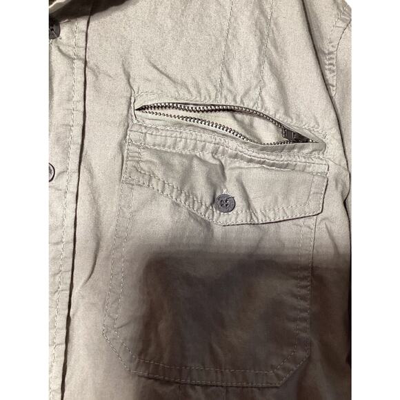 PD C Shirt Men Olive Green Button Up Regular Fit Casual Comfort Short small - Picture 2 of 6